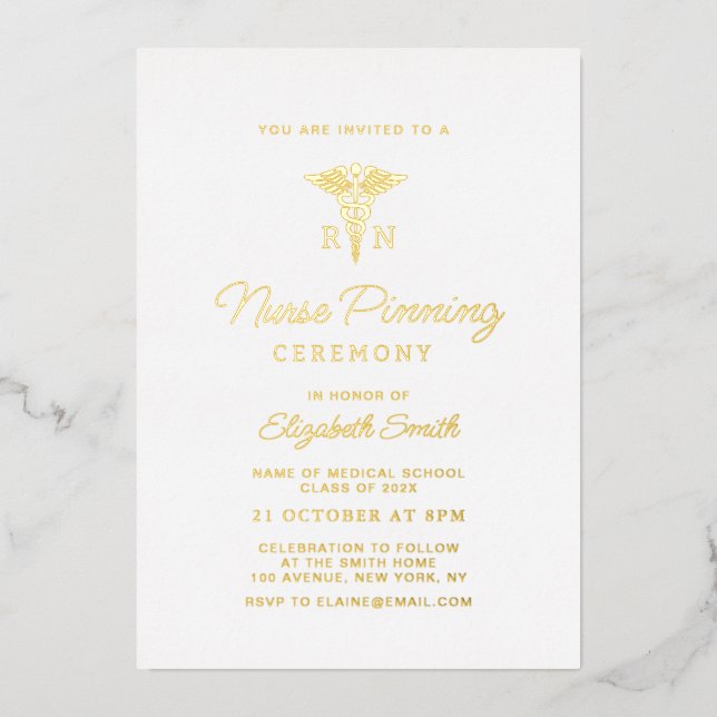 elegant script nurse pinning ceremony (Front)