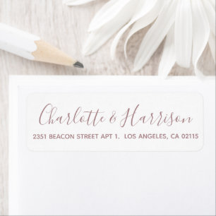 Élégant script or rose moderne chic mariage