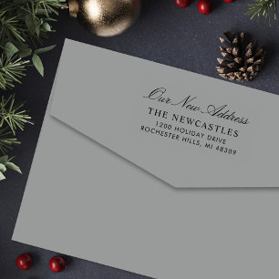 Elegant Script Our New Address Return Address Self-inking Stamp
