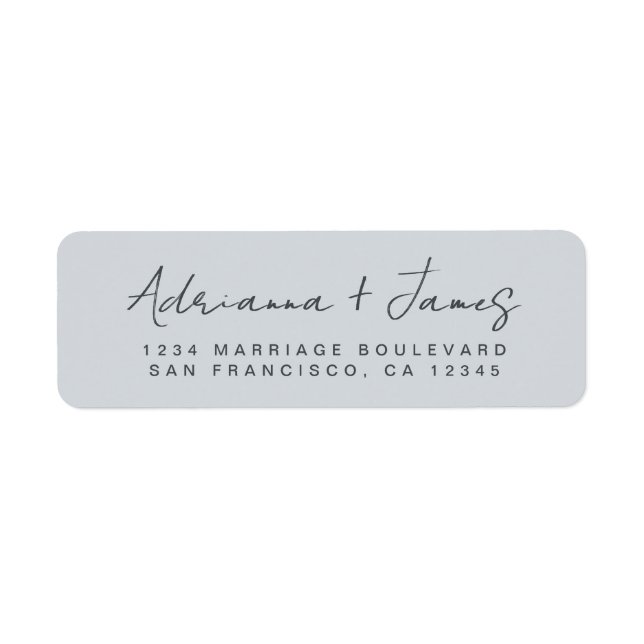 Élégant Script Pastel Mariage bleu (Devant)