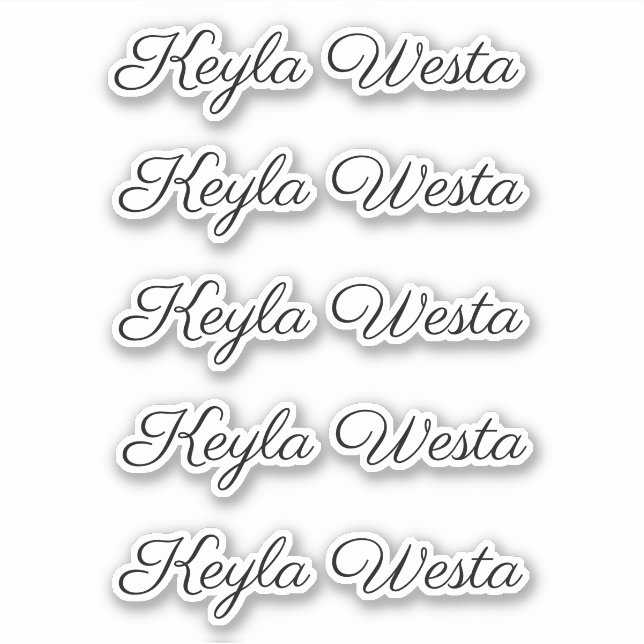 Elegant script personalized handwritten name  (Front)