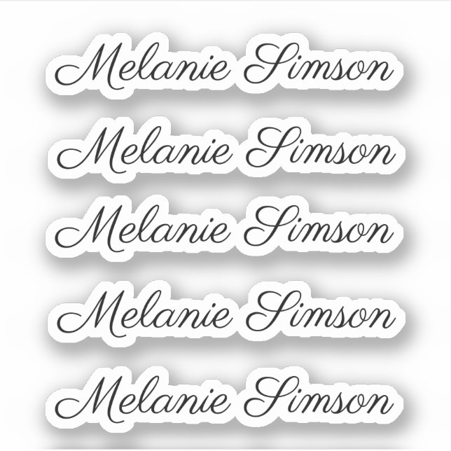 Elegant script personalized handwritten name  (Front)