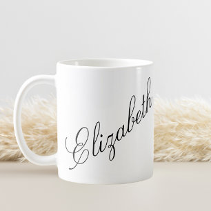 Elegant Script Personalized Name Coffee Mug