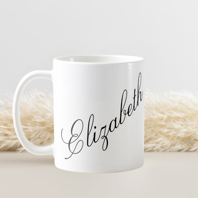 Elegant Script Personalized Name Coffee Mug (Creator Uploaded)