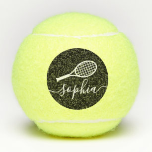 Elegant Script Personalized Name Tennis Balls