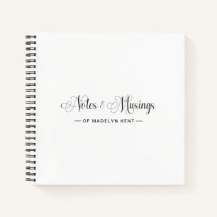 Elegant Script Personalized Notes & Musings Notebook