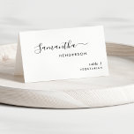 Elegant Script Personalized Wedding Place Cards<br><div class="desc">Welcome your guests and direct them to their table with these beautiful place cards featuring exquisite handwritten Script details. Ability to order place cards personalized with each guest's name and table number by placing an "individual" card order at a time Ability to print with meal option or erase this text...</div>