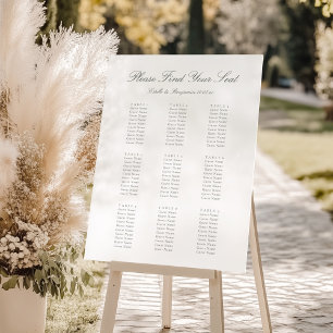 Elegant Script Personalized Wedding Seating Chart