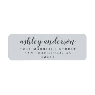 Élégant Script personnalisé Pastel Blue Adresse de