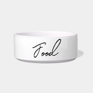 Elegant script pet feed bowl