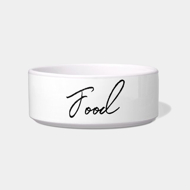 Elegant script pet feed bowl (Front)