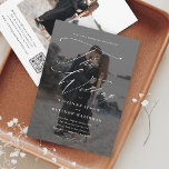 Elegant Script Photo Budget Wedding Invitation<br><div class="desc">An Elegant Script Photo Budget Wedding Invitation featuring modern script and classic text. The back has a photo and QR Code RSVP. Click the edit button to customize this design.</div>