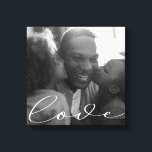 Elegant Script | Photo Canvas Print<br><div class="desc">Customize stretched canvas with your own photo and custom elegant handwritten script "love". Choose between two colours of the script so it best suits your photos.</div>