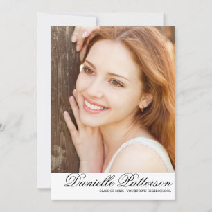 Elegant Script Photo Graduation Party Invitation