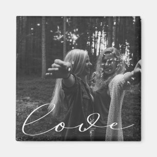 Elegant Script   Photo Magnet