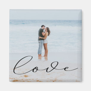 Elegant Script   Photo Magnet