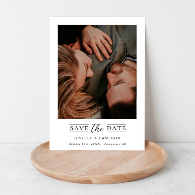 Elegant Script Photo Save the Date Magnet (Creator Uploaded)