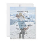 Elegant Script Photo Wedding Invitation