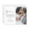Elegant Script Photo Wedding Thank You Card