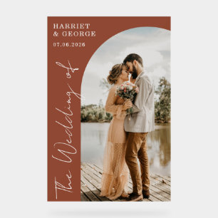 Élégant Script Photo Welcome Mariage Sign