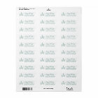 Élégant Script Pine Noël Adresse de retour Label