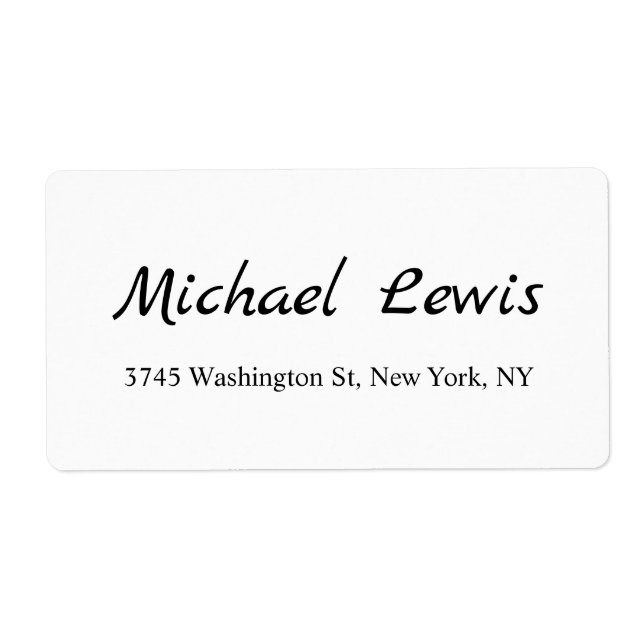 Elegant Script Plain Black & White Minimalist (Front)