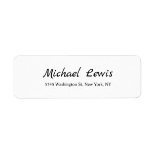 Elegant Script Plain Black & White Minimalist