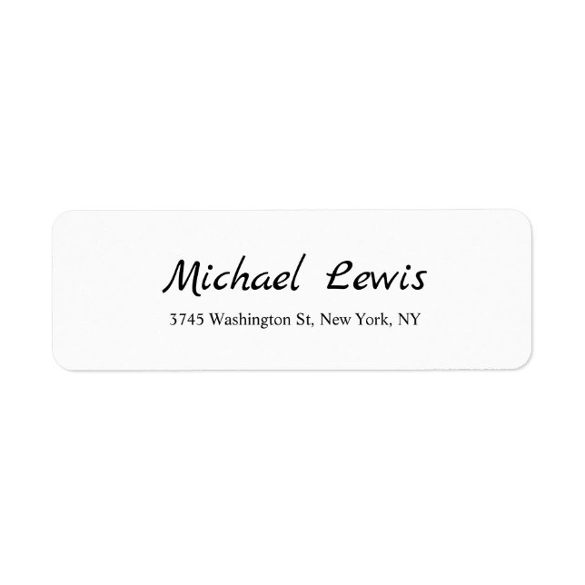 Elegant Script Plain Black & White Minimalist (Front)