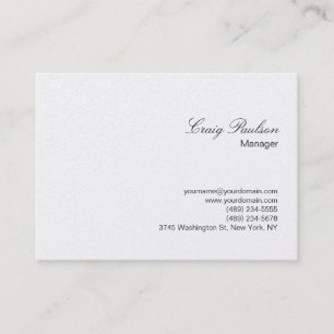 Elegant Script Plain Chubby Business Card