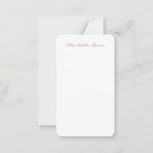 Elegant Script Plain Modern Minimalist Card