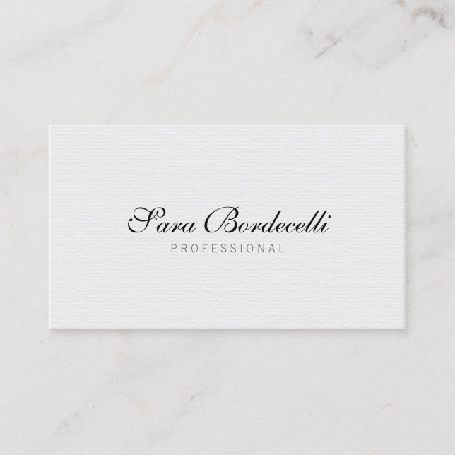 Elegant Script Professional Business Card (Front)