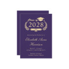 Elegant Script Purple Gold College Graduation