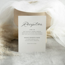 Elegant Script Reception Invitation