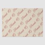Elegant Script Red Sweet 16 Birthday Tan Tissue Paper<br><div class="desc">Tan gift wrapping tissue paper with "Sweet 16" tiled across the front in an elegant script font.</div>