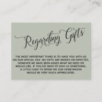 Elegant Script Regarding Wedding Gifts Sage Green