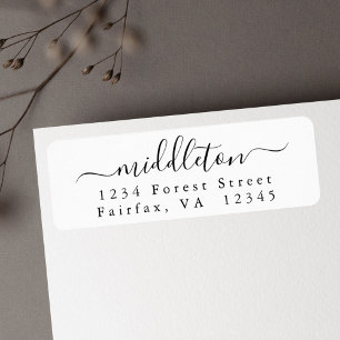 Elegant Script Return Address 