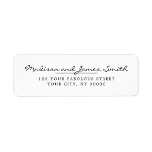 Elegant Script  Return Address