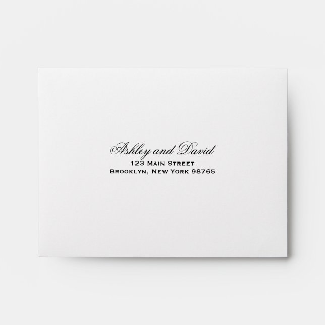 Elegant Script Return Address Envelope (Front)
