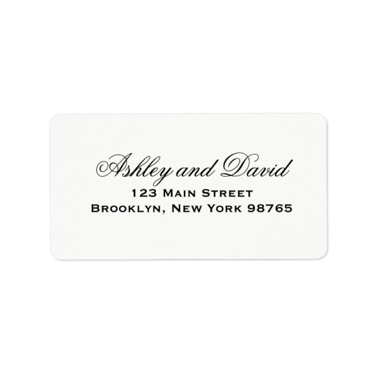 Elegant Script Return Address Label