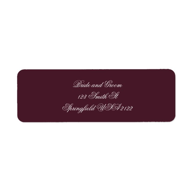 Elegant Script Return Address Labels (Front)
