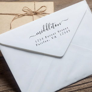 Elegant Script Return Address Self-inking Stamp