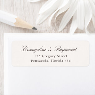 Elegant Script Rococo Wedding Address