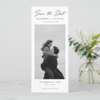 Elegant Script Romantic Modern Photo Wedding Save The Date
