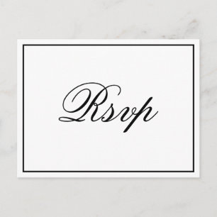 Elegant Script RSVP Postcard