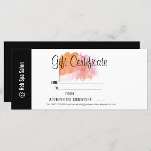Elegant Script Salon Personalised Gift Certificate