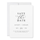 Elegant Script Save the Date Announcement Card