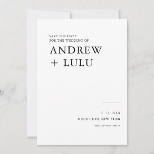 Elegant Script Save the Date Announcement Card