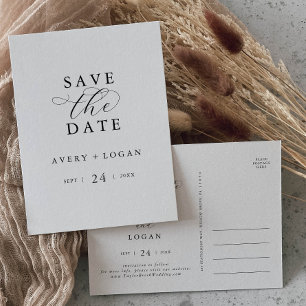 Elegant Script Save the Date Announcement Postcard