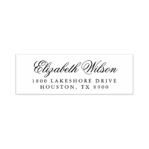 Elegant Script Self Inking Return Address Stamp