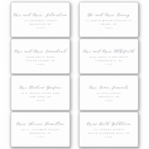 Elegant Script Serif Text 8 Wedding Address Labels